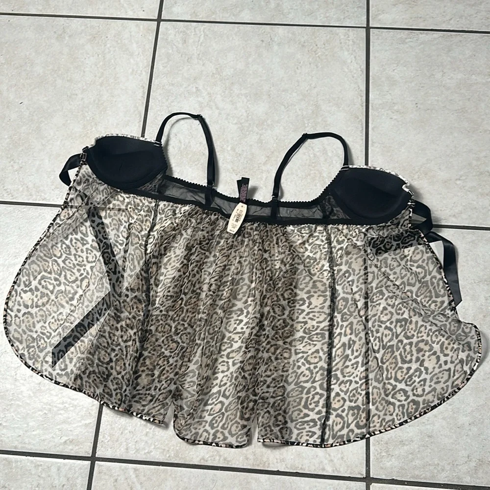 NWT Victoria’s Secret Leopard Print Baby Doll‎ Lingerie